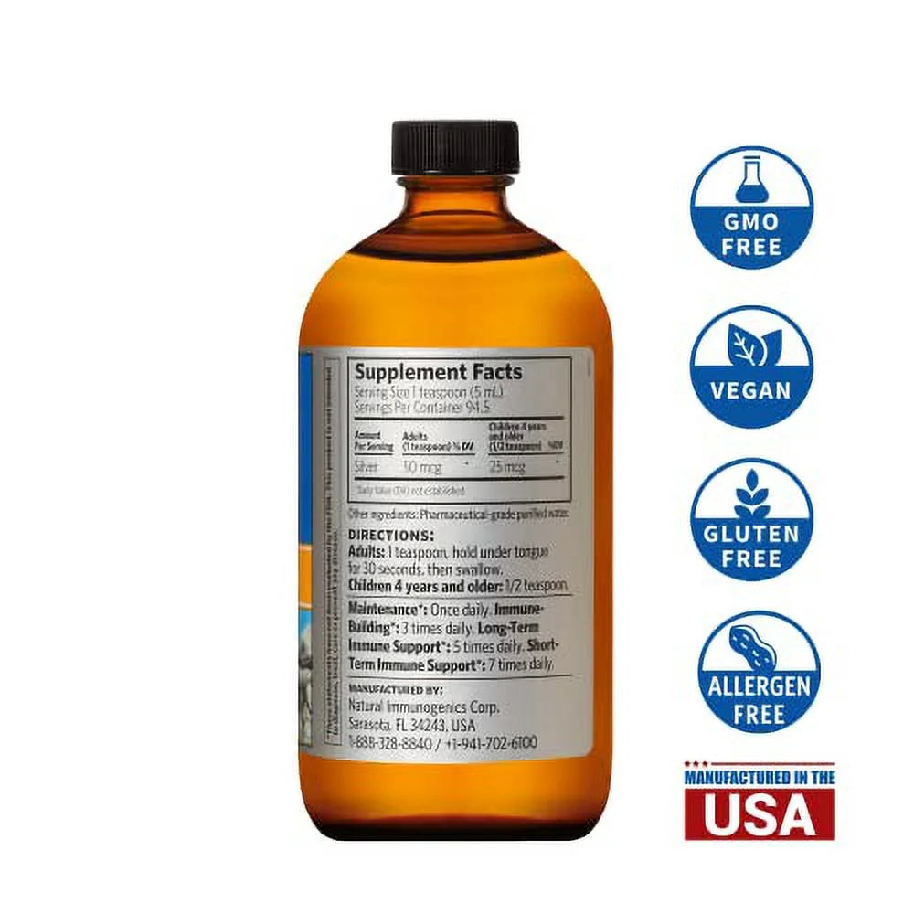 Bio-Active Silver Hydrosol - 10 ppm, 16oz (473mL) M3624