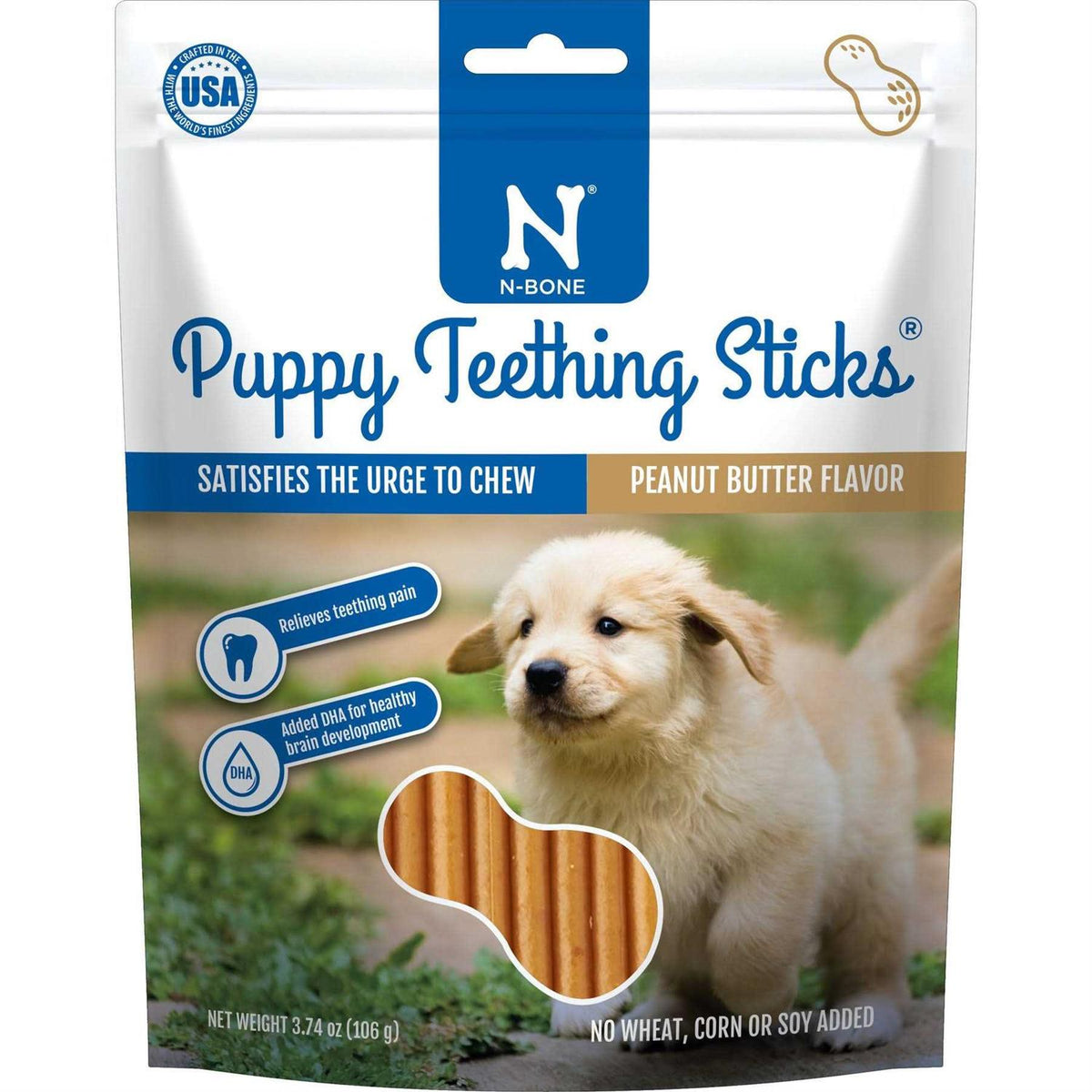 Puppy Teething Sticks Peanut Butter Flavor X116