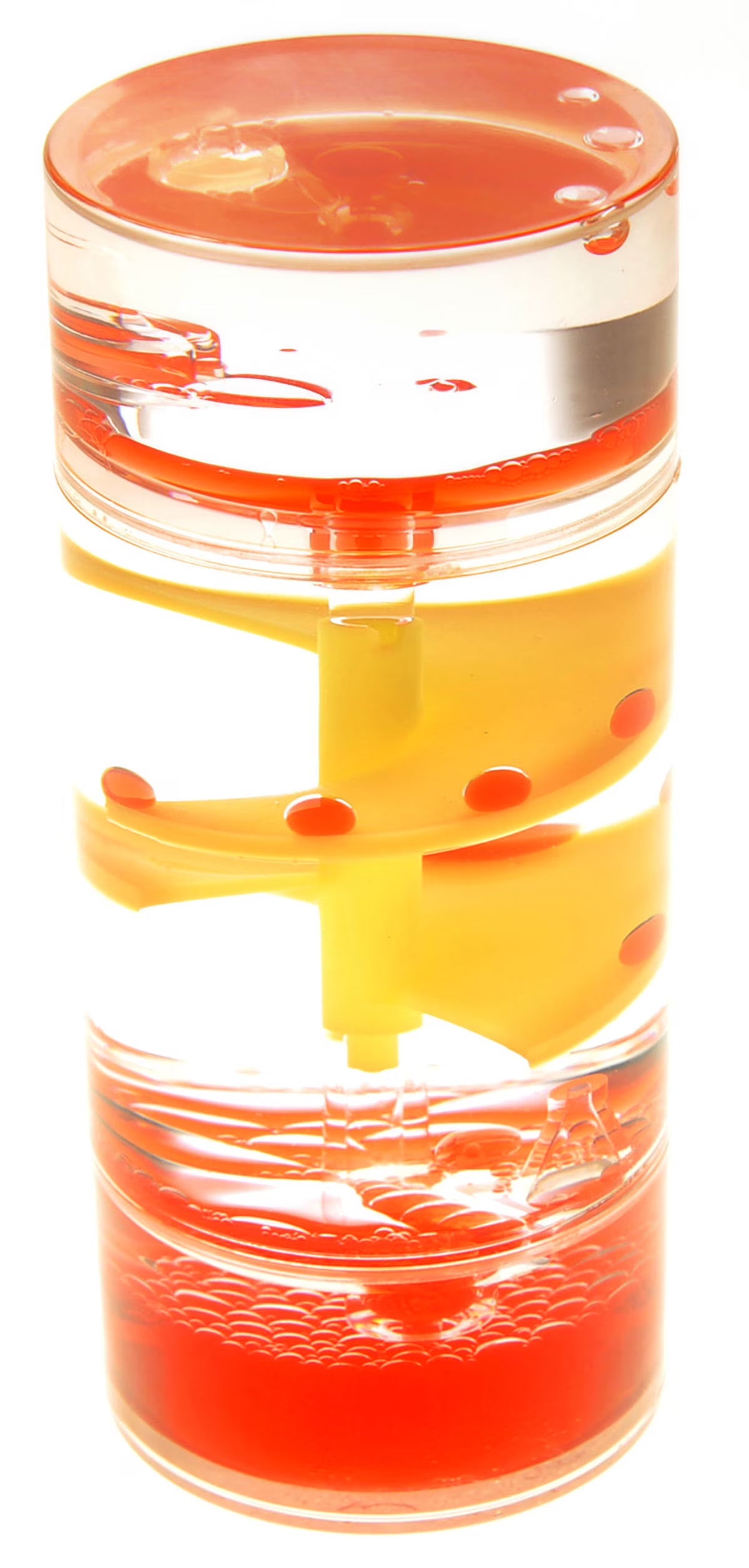 Red Spiral Cylinder Bubbler Z480