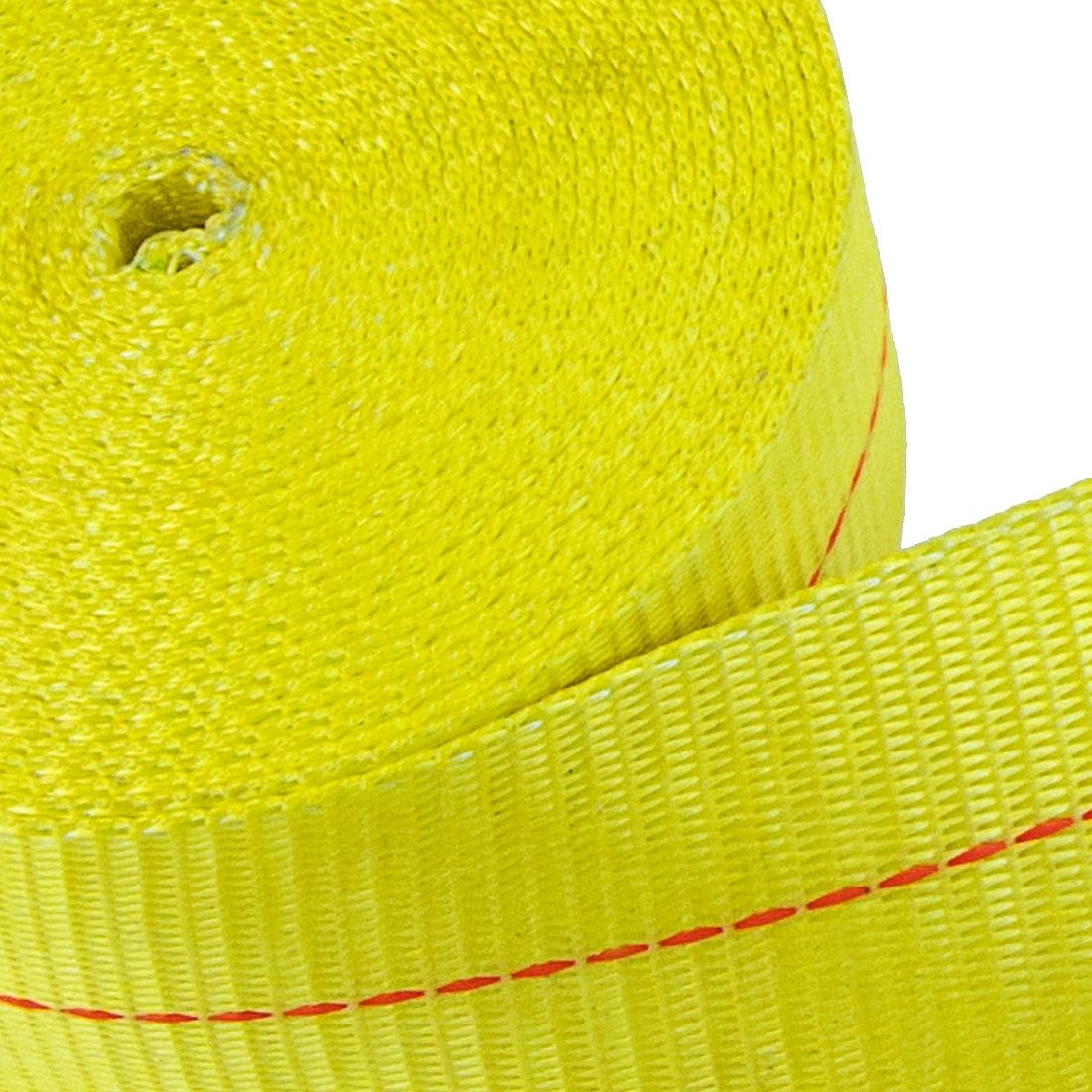 4 Inch x 30 Foot Yellow Winch Strap with Chain Anchor W3302