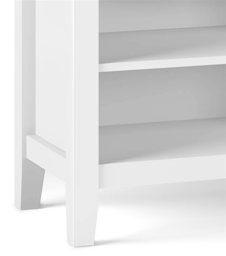 White Solid Wood Bedside Table Z6095