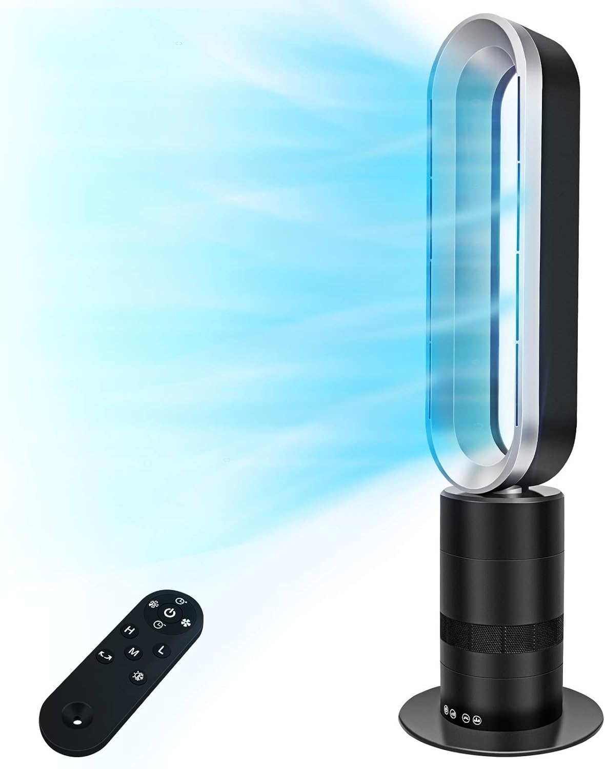 Blue 42 Inch Bladeless Tower Fan K164