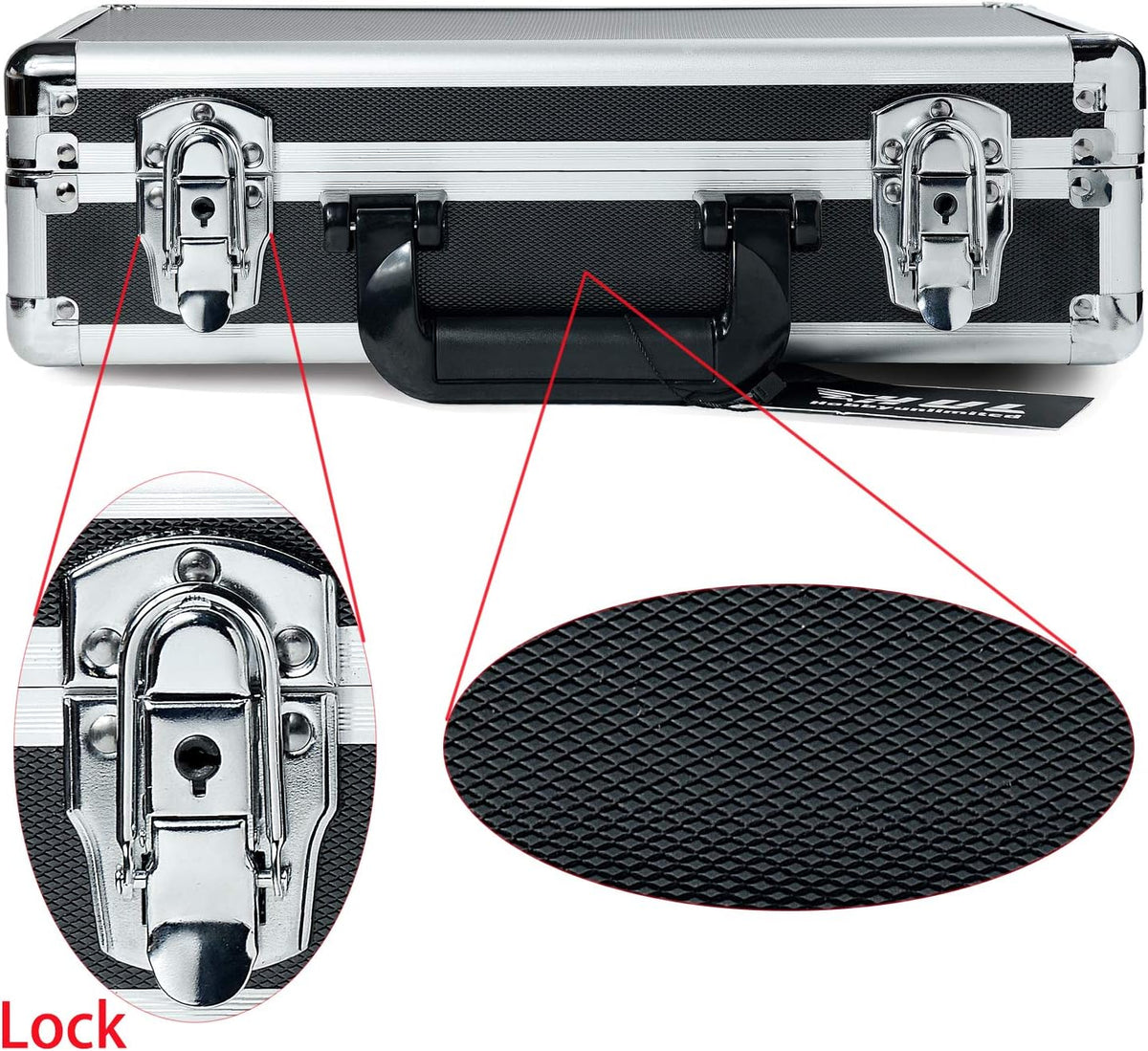 16in Two-Tone Aluminum Case with Pluck Foam Interior, Pack of 2 H66043