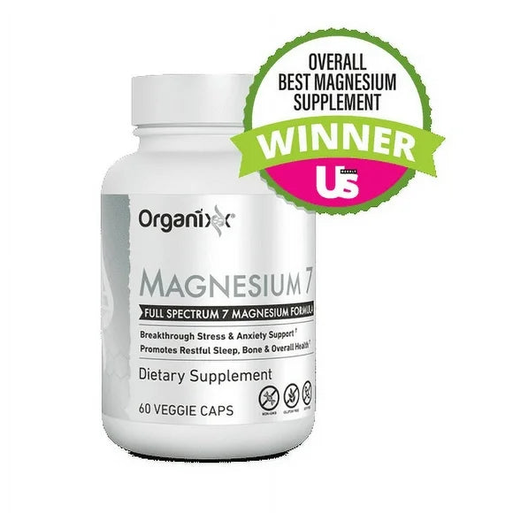 Magnesium Supplement Capsules with Vitamin B6 and Manganese Citrate and Glycinate, Vegan, Non GMO, 60 Count V85795