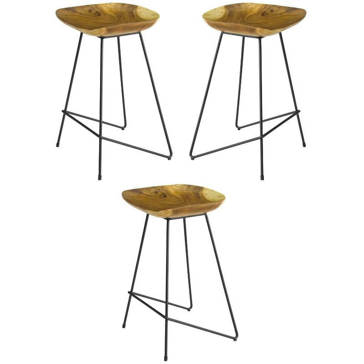 26" Wood Counter Stool Set of 3 U204707