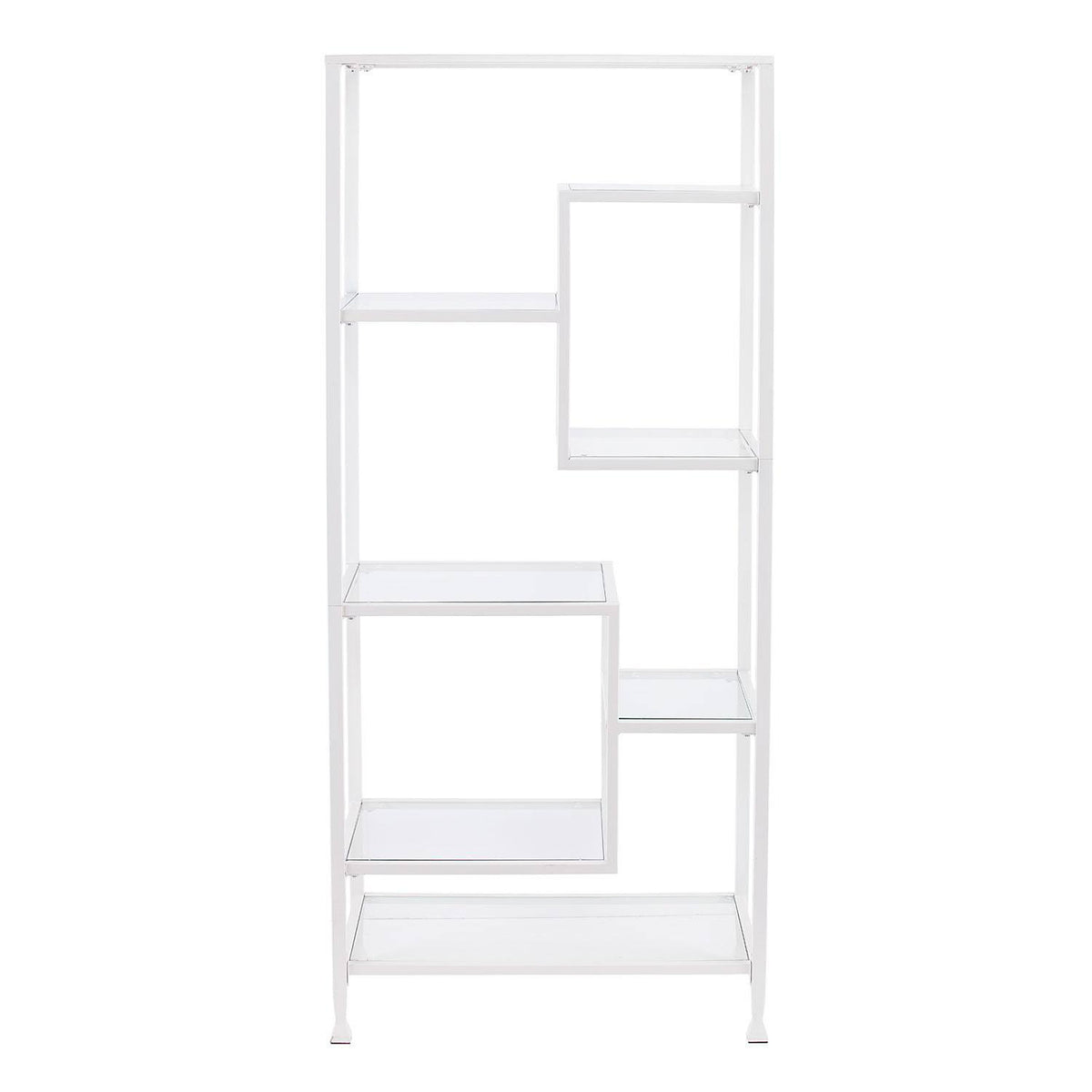 White Asymmetrical Bookcase Q6620