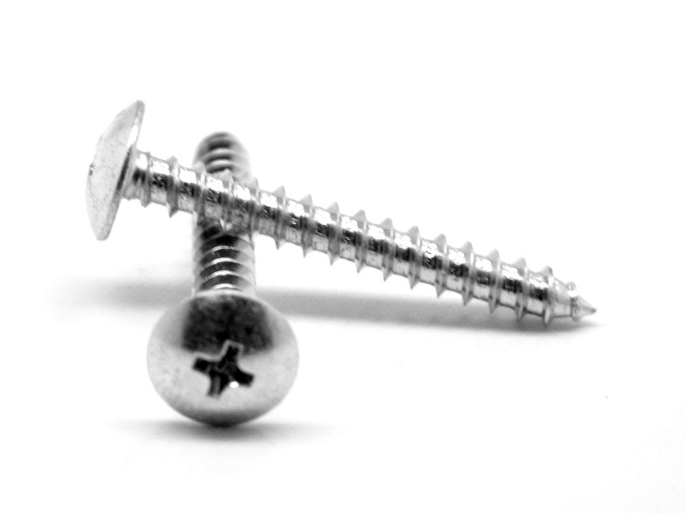 1/4-14 x 1 1/4 Phillips Truss Head Type AB Low Carbon Steel Zinc Plated Sheet Metal Screw H145616