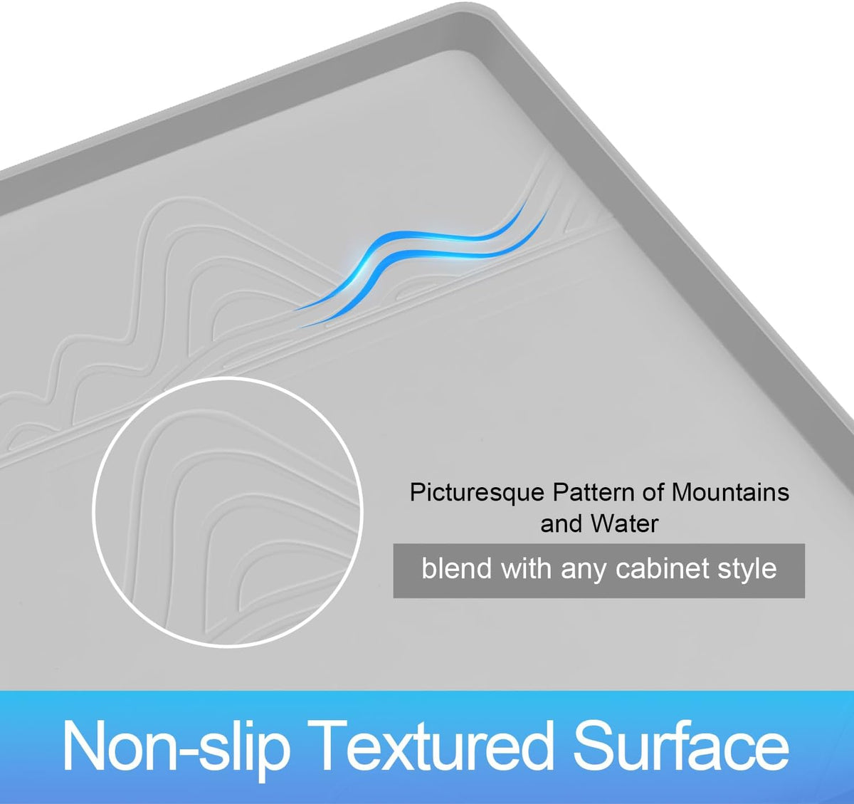 Light Grey Silicone Under Sink Mat L9490
