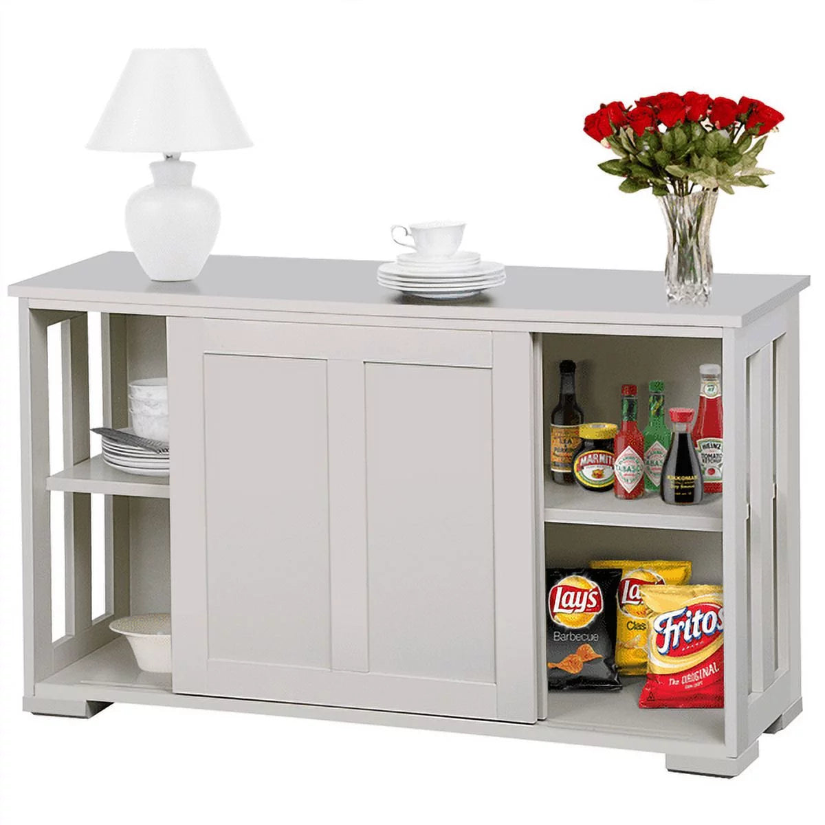 Antique White Sideboard Buffet Cabinet with Storage B29835
