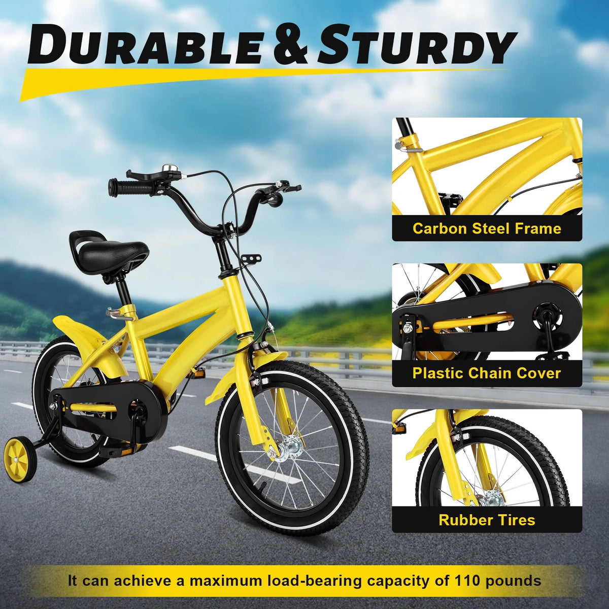 14 Children's Bicycle with Removable Training Wheels E4355