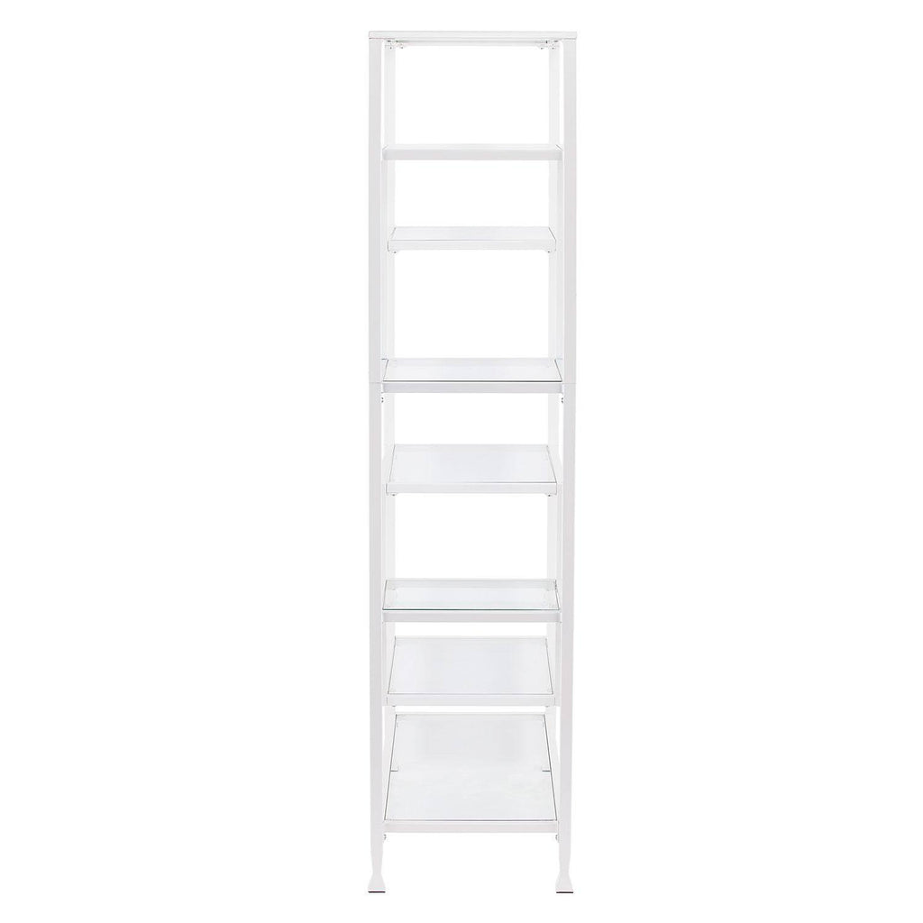 White Asymmetrical Bookcase Q6620