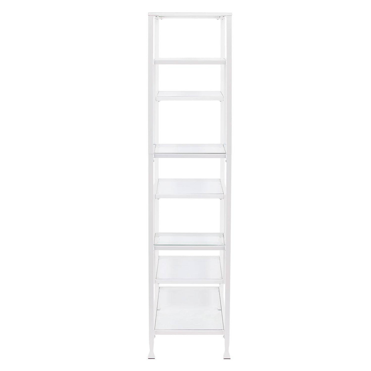 White Asymmetrical Bookcase Q6620