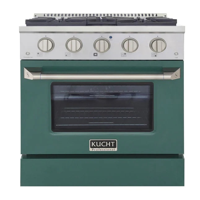 30 Propane Gas Dual Fuel Range with 4 Burners in Green B3972