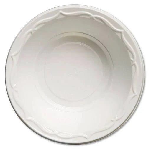 White Round Plastic Plates, 10 1/4 Inches, 125/Pack N8566