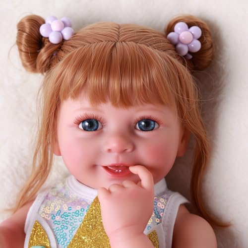 20 Inch Lifelike Reborn Baby Doll Girl with Blonde Curly Hair E968