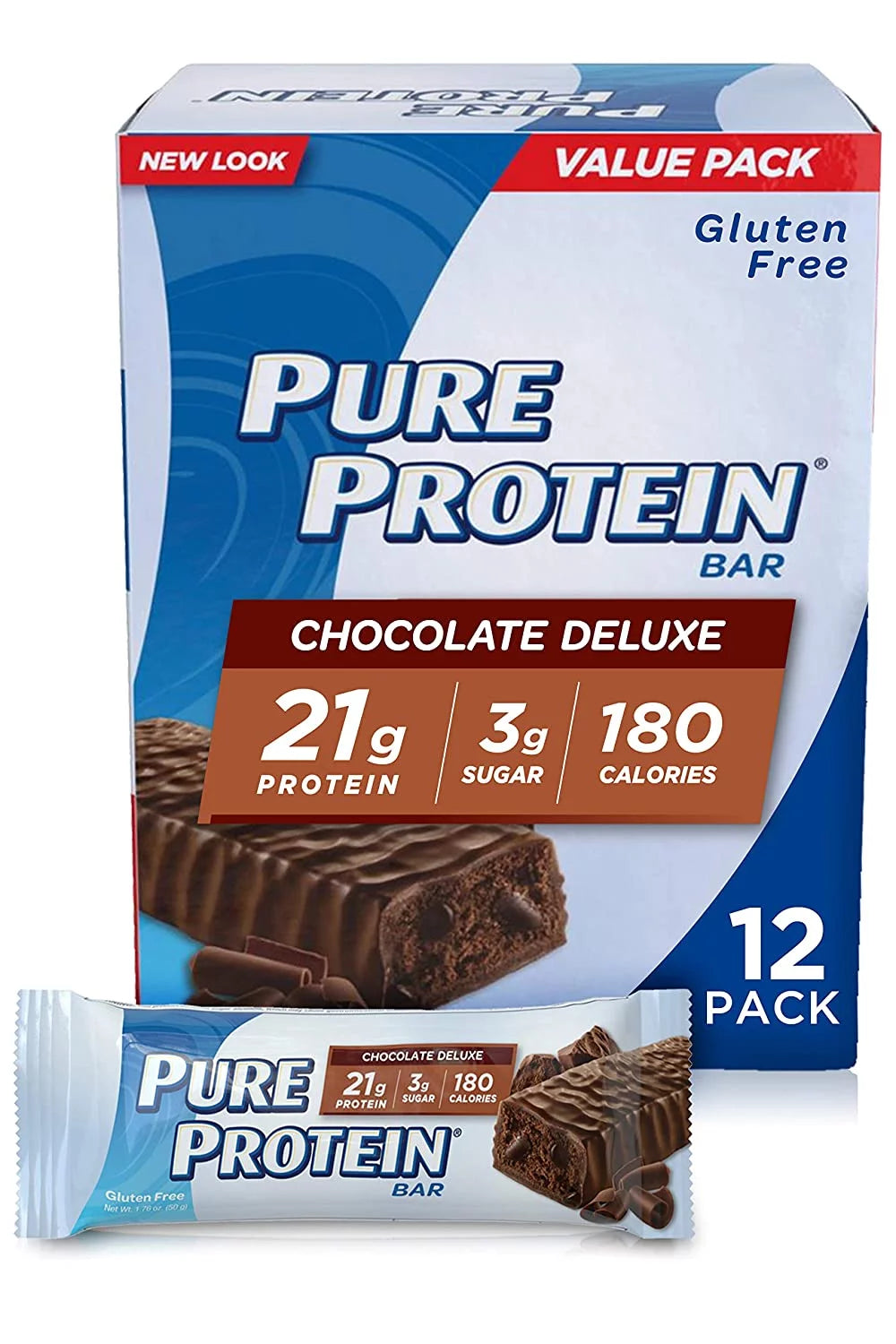 Chocolate Deluxe Protein Bars, 1.76 oz, 12 Count G97645