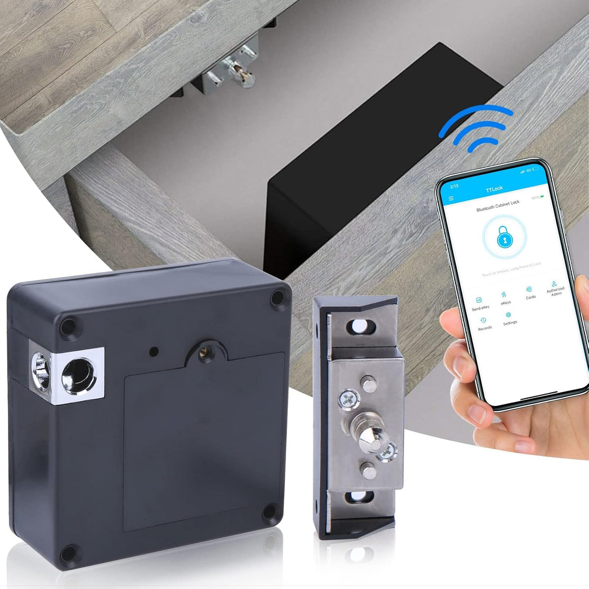 Bluetooth RFID Cabinet Lock, Pack of 2 U3475