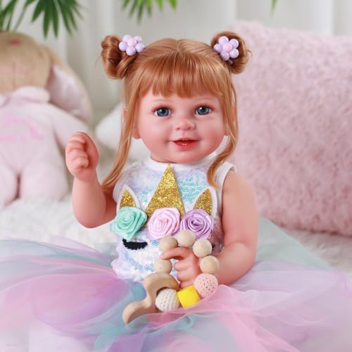 20 Inch Lifelike Reborn Baby Doll Girl with Blonde Curly Hair E968