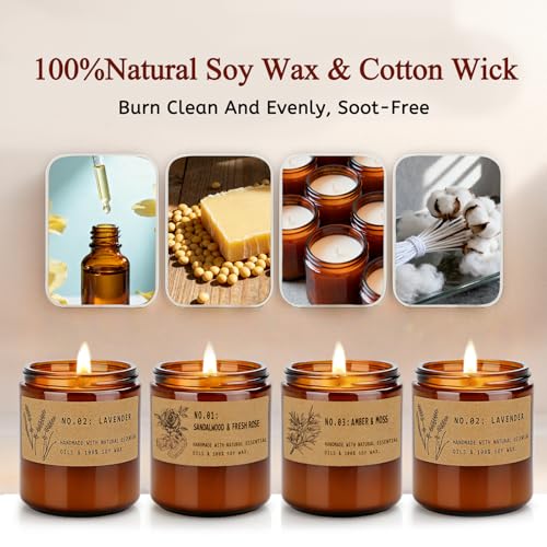6 Pack Soy Scented Candles 21 oz Jar W168