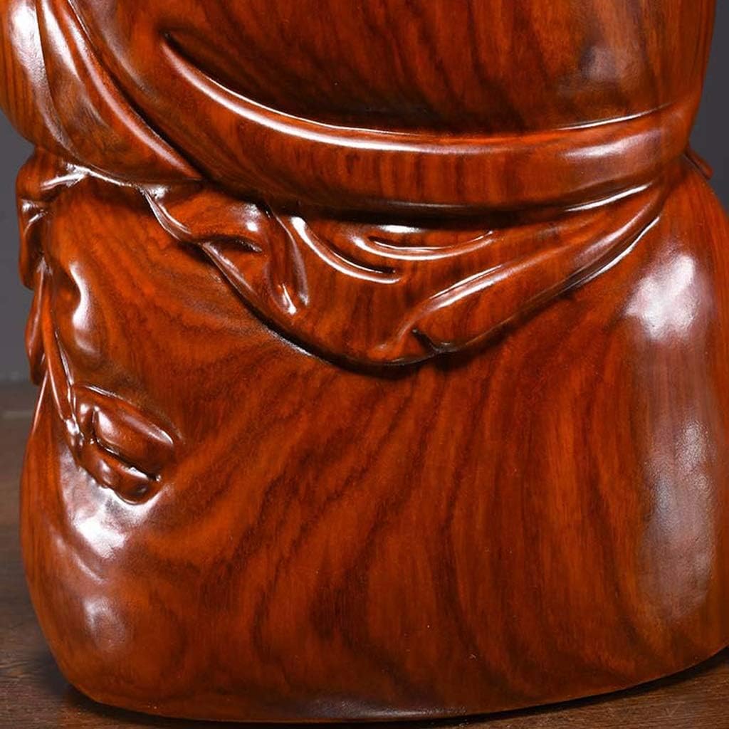 7.88 Inches Huanghuali Wood Carving Maitreya Buddha Statue R658112