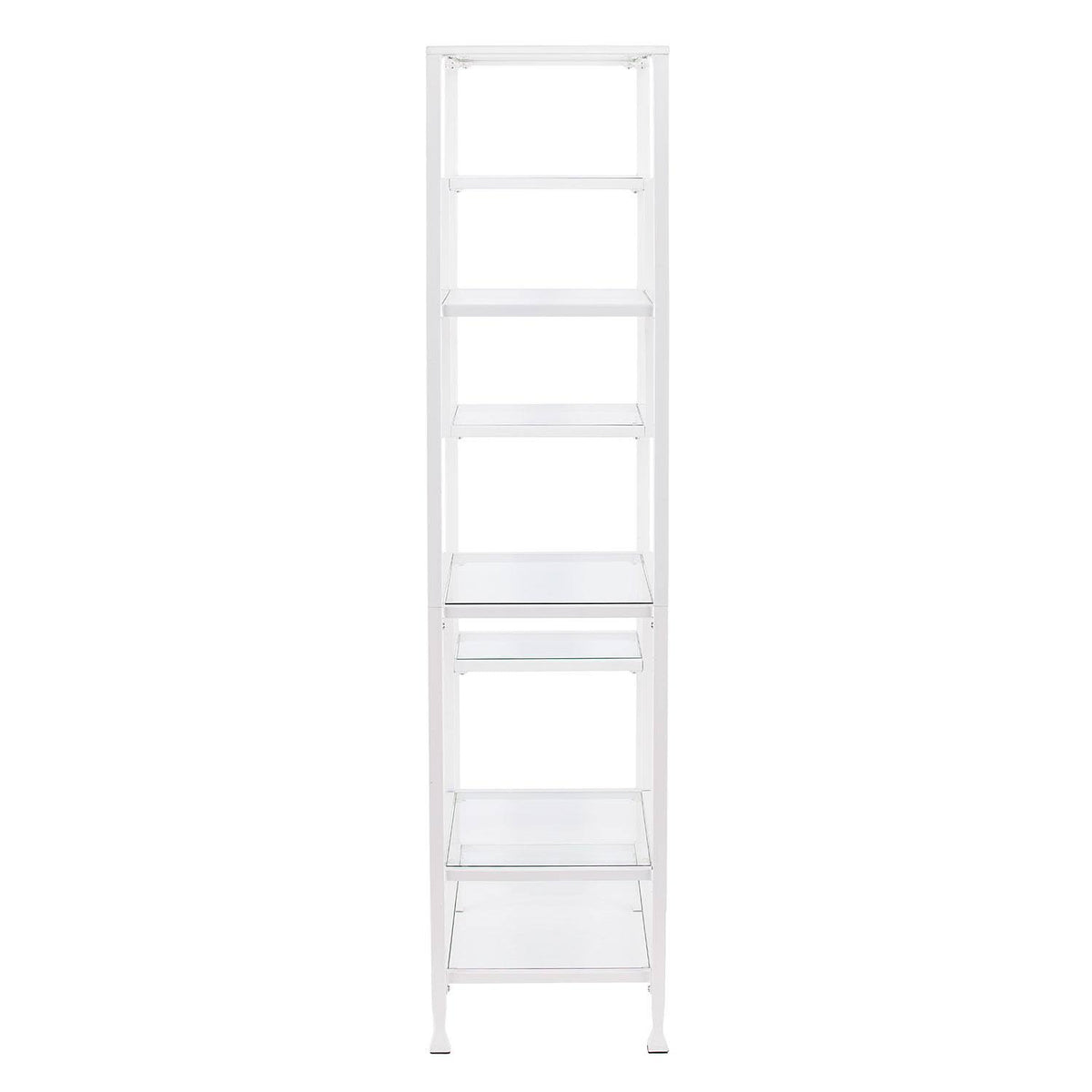 White Asymmetrical Bookcase Q6620