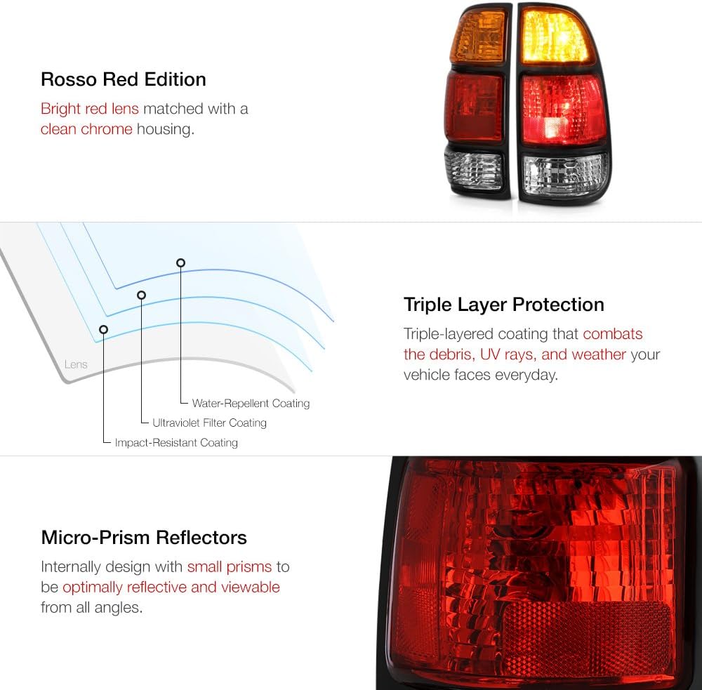Red & Amber Tail Light Assembly I24645