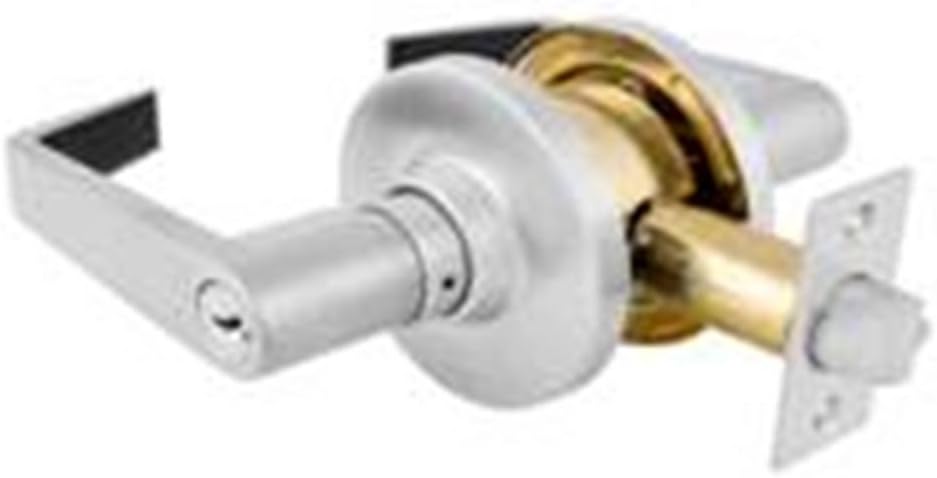 Brushed Chrome Commercial Cylindrical Lever Lockset D3551