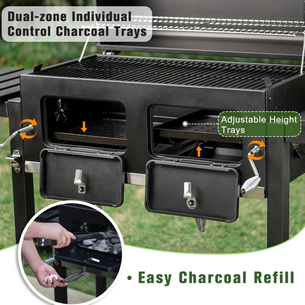 34-inch Portable Charcoal BBQ Grill V799545