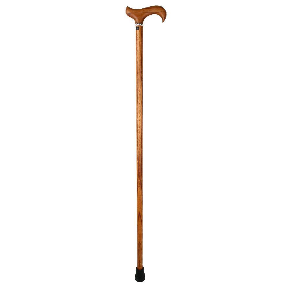 Genuine Rosewood Derby Walking Cane with Silver Collar F126950