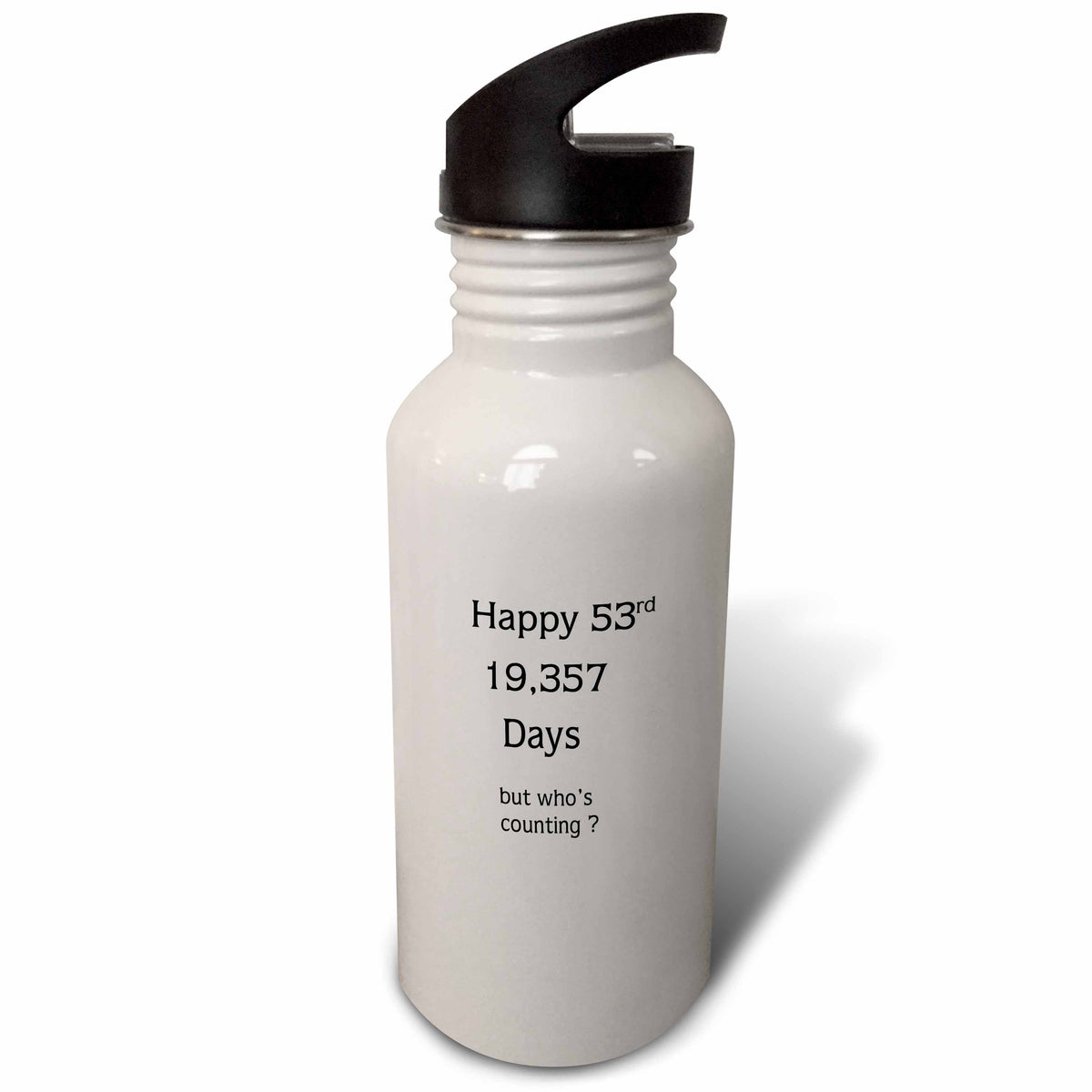 Funny Happy 53 Birthday Or Anniversary 21 oz Sports Water Bottle E148