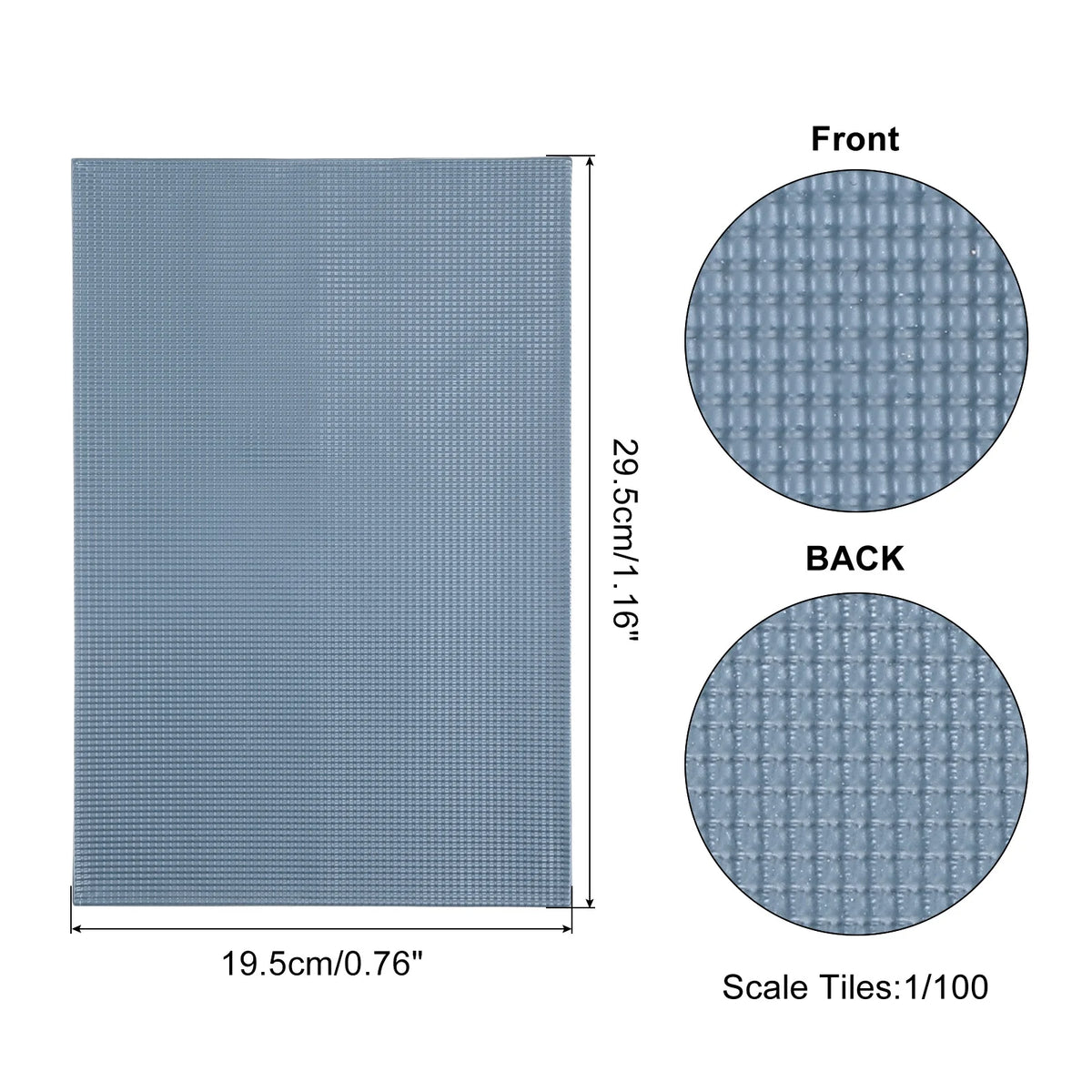 Dark Grey PVC Miniature Roof Tiles Pack of 10 V39861