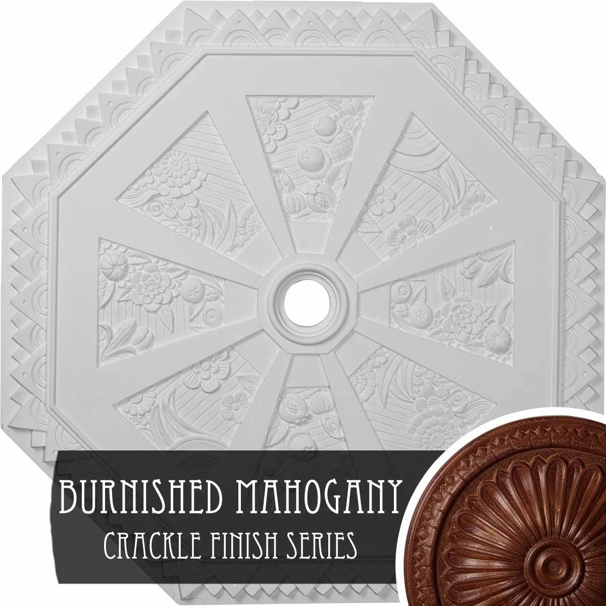 29 1/8x22OD x 2 1/4x22ID x 1 1/8x22P Spring Octagonal Ceiling Medallion O539