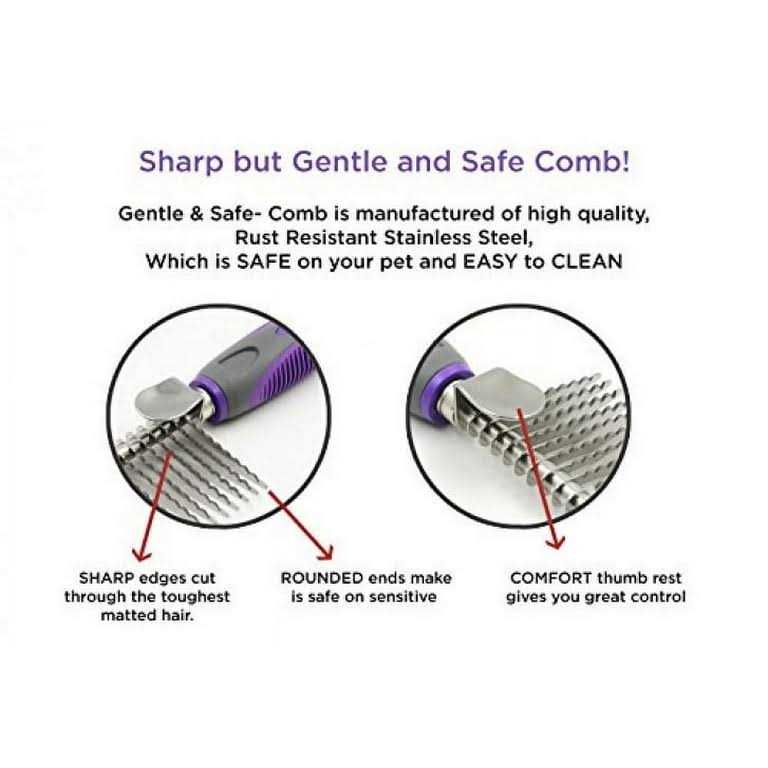 Pet Dematting Comb with Safety Edges X167