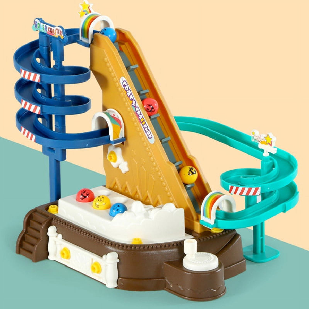 Amusement Park Building Blocks Toys DIY Gear Ferris Wheel Roller Coaster Assembling Puzzle Toys D7137