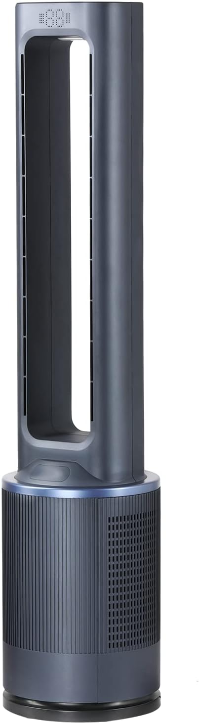 Blue 42 Inch Bladeless Tower Fan K164