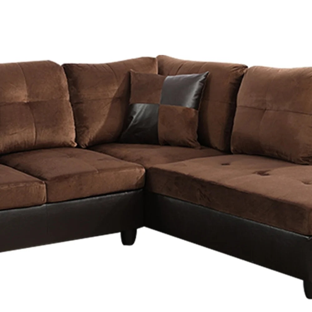Brown Left Chaise Sectional R108353