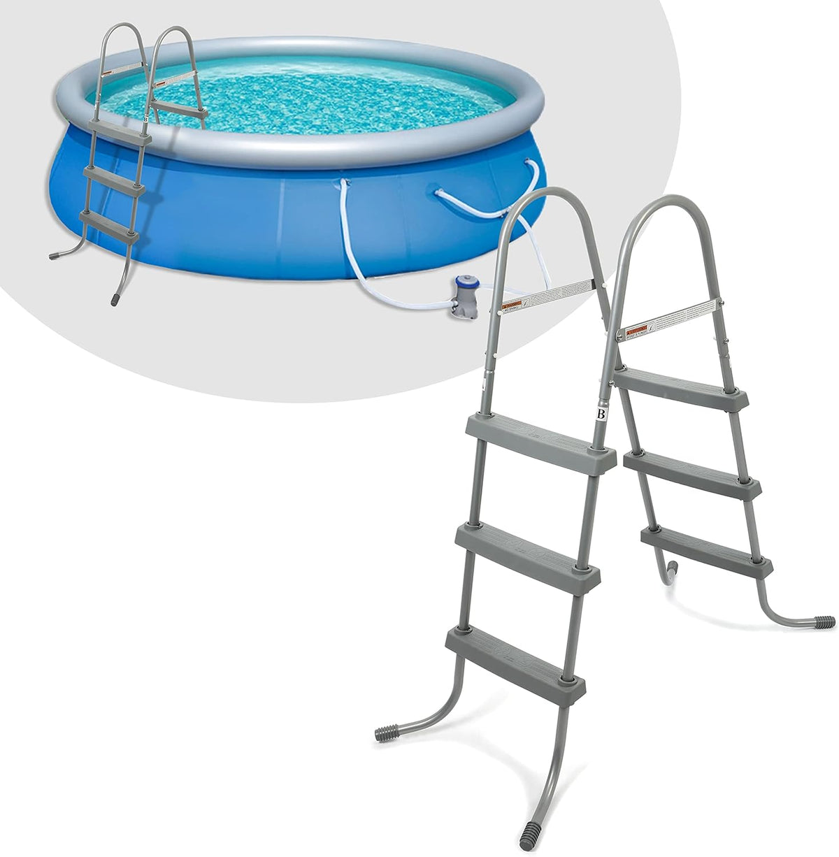 36 inch Steel Pool Ladder 3 Steps X2706