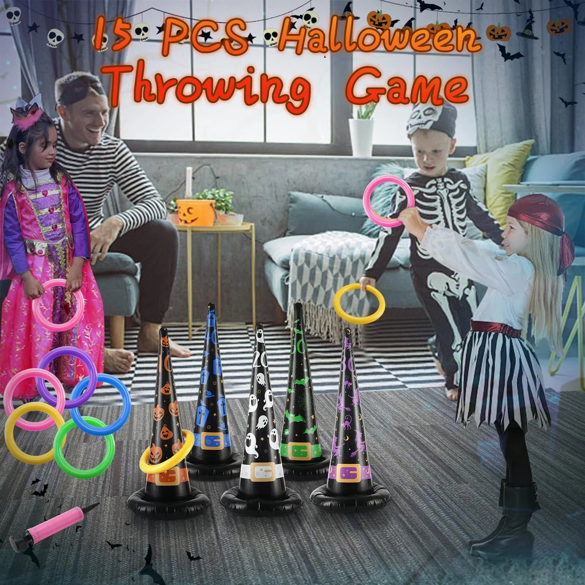 Inflatable Witch Hat Ring Toss Games T85063