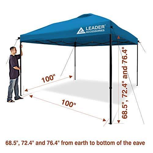 10' x 10' Instant Pop Up Canopy Straight Leg R50354