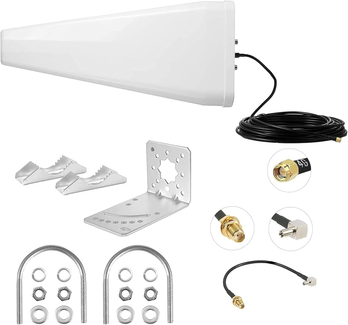 11dBi Dual MIMO Wideband Directional Yagi Panel 3G 4G Long Range Cellular SMA/TS9 Connector Antenna with 10 Meter Cable O831457