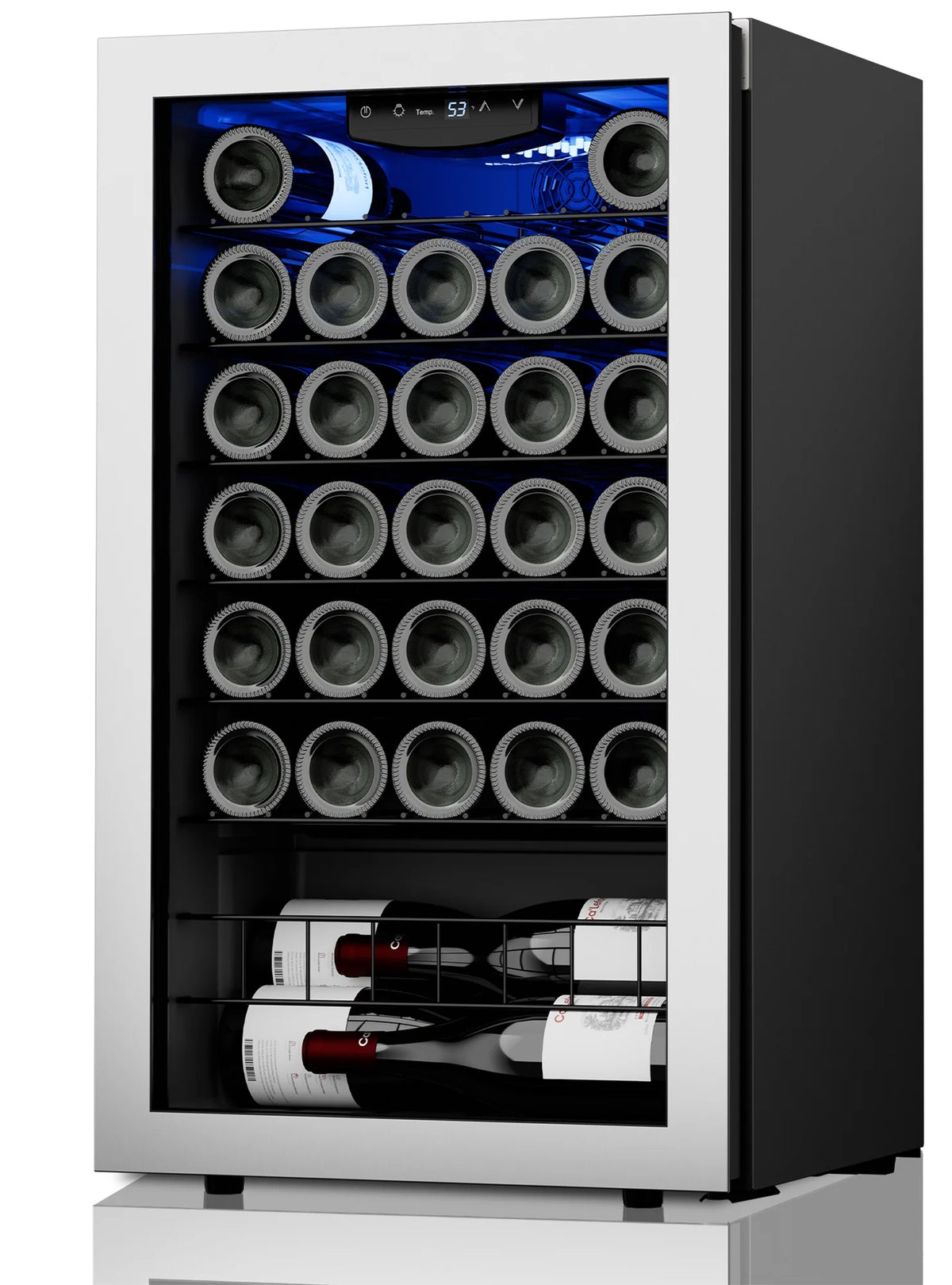 32 Bottle Mini Wine Cooler with Glass Door V356171
