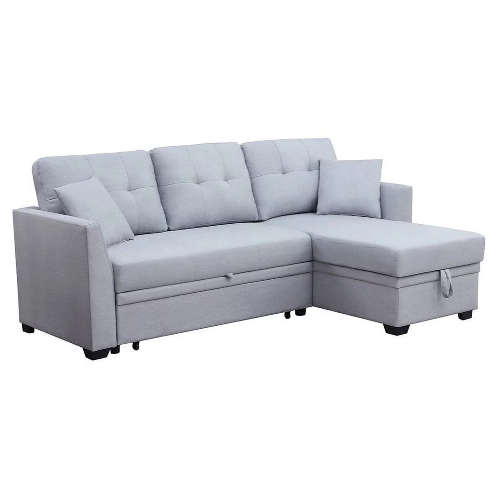 3-Seat Fabric Sleeper Sectional Sofa with Storage H423795