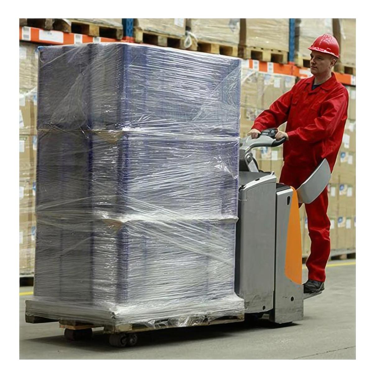 18" x 1500' Clear Cast Hand Stretch Film, 80 Gauge, 4 Rolls T233