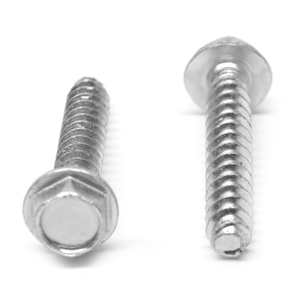 #6-19 x 1/4 Thread Rolling Screw Hex Washer Head Low Carbon Steel Zinc Plated/Wax M11578