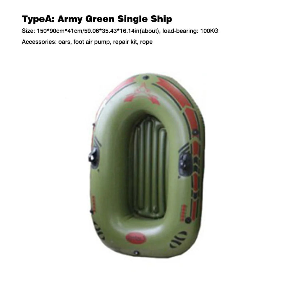 Inflatable Boat 1/2/3 Person Raft Set with Oars and Foot Pump L85315