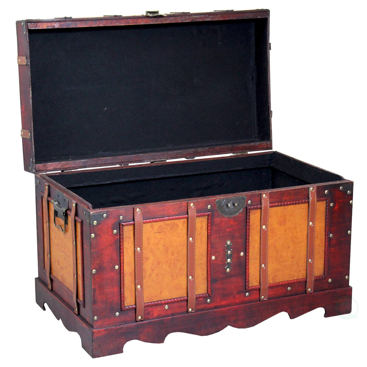 Large Antique Style Steamer Trunk A9428