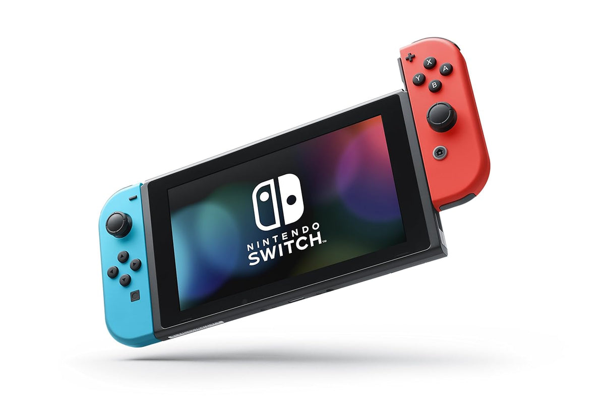 Nintendo Switch OLED Model with Neon Red/Blue Joy-Con and Pro Controller W133