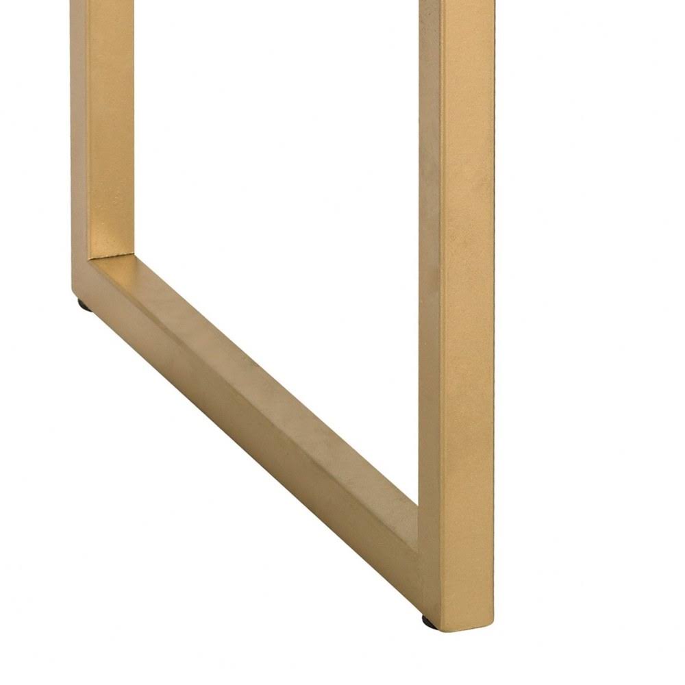 24 inch Side Table Gold/Navy Faux Shagreen Finish A664