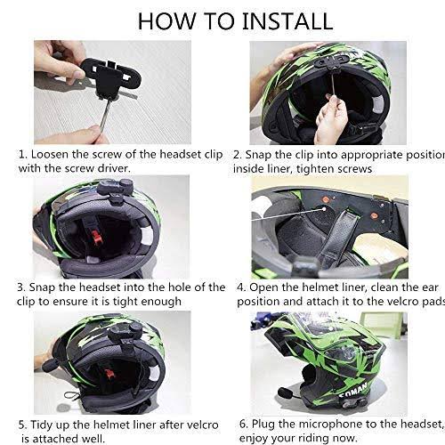 Motorcycle Communication System Helmet Bluetooth Headset D682665