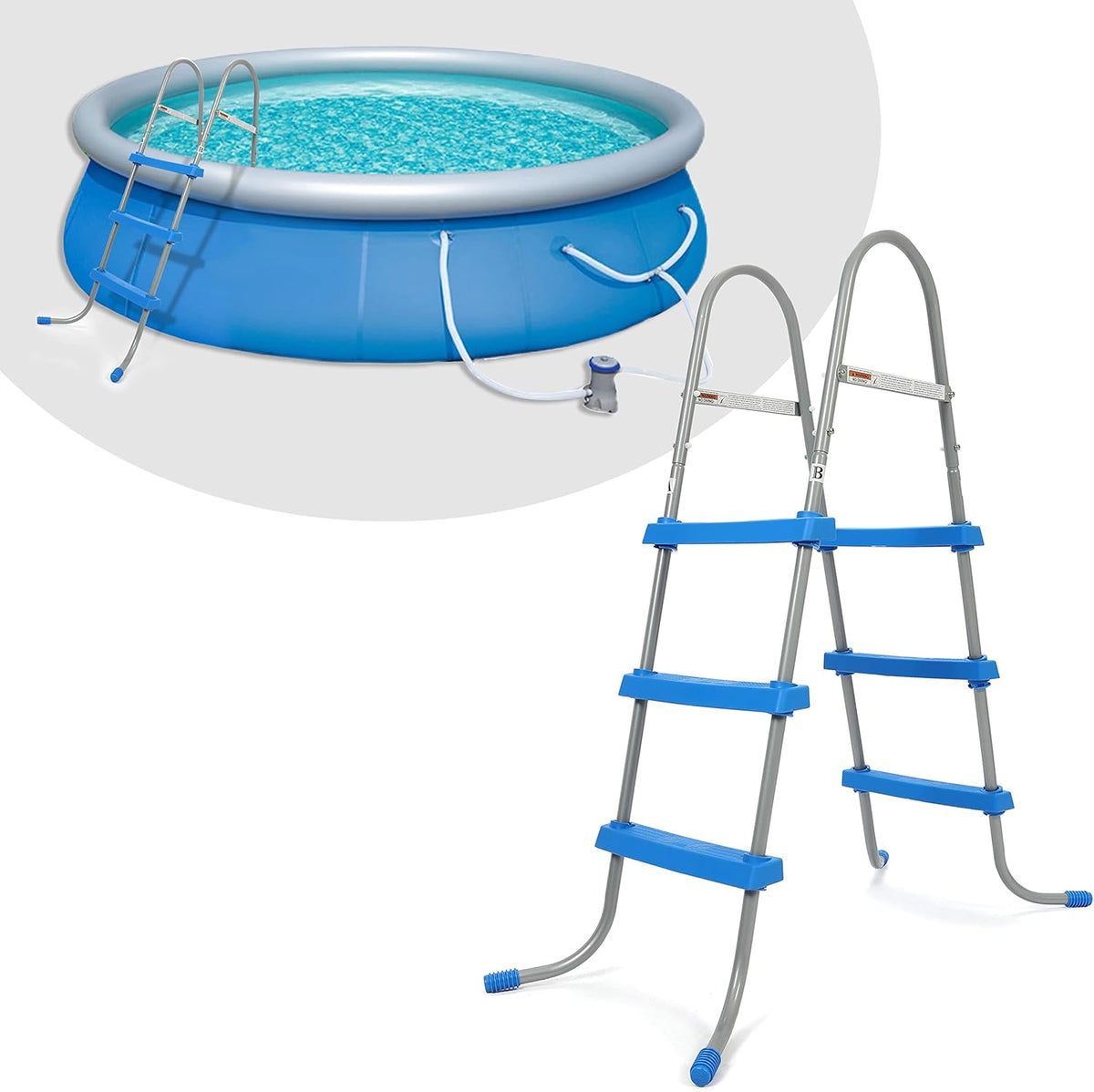 36 inch Steel Pool Ladder 3 Steps X2706